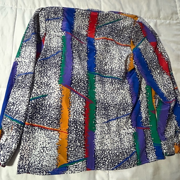 Beautiful Vintage Geometric Blouse Top by Stuart Lang - Picture 6 of 7